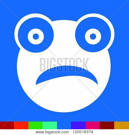 an image of Frog emotion Icon Illustration sign design