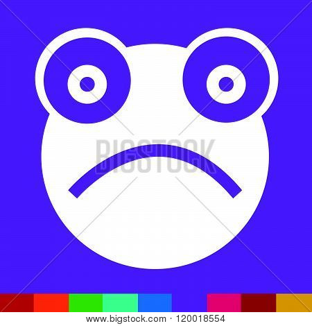 an image of Frog emotion Icon Illustration sign design