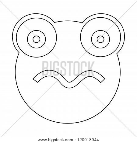 an image of Frog emotion Icon Illustration sign design