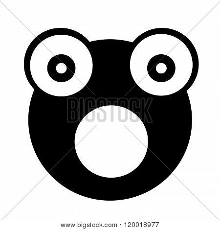 an images of Frog emotion Icon Illustration sign design
