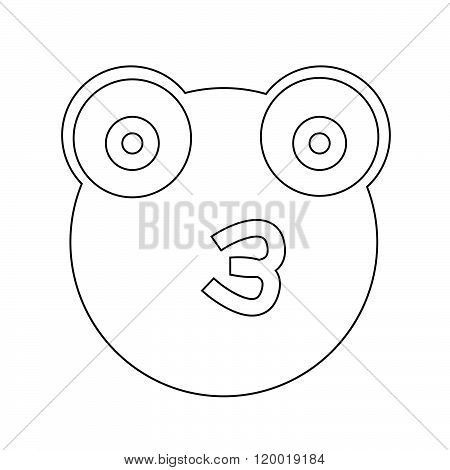 an images of Frog emotion Icon Illustration sign design