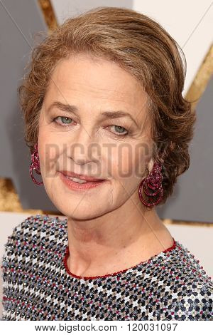 LOS ANGELES - FEB 28:  Charlotte Rampling at the 88th Annual Academy Awards - Arrivals at the Dolby Theater on February 28, 2016 in Los Angeles, CA