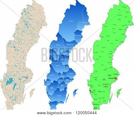 Map of Sweden