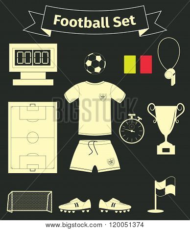 Football icons set