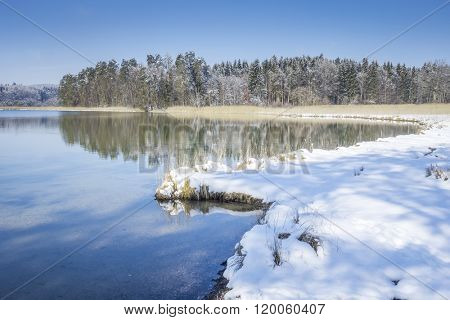 Osterseen winter scenery