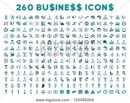 260 Flat Vector Business Icons