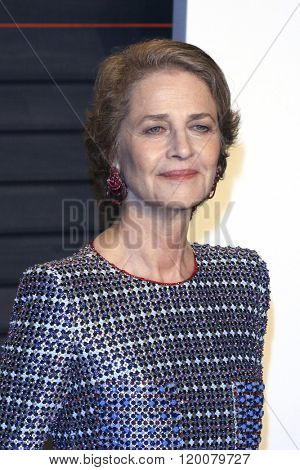 BEVERLY HILLS - FEB 28: Charlotte Rampling at the 2016 Vanity Fair Oscar Party on February 28, 2016 in Beverly Hills, California