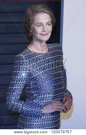BEVERLY HILLS - FEB 28: Charlotte Rampling at the 2016 Vanity Fair Oscar Party on February 28, 2016 in Beverly Hills, California