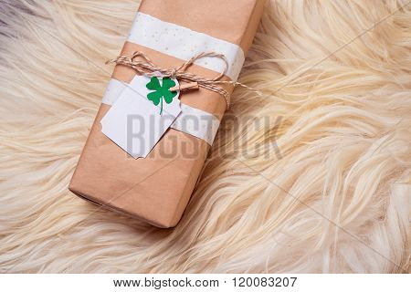 gift box with shamrock