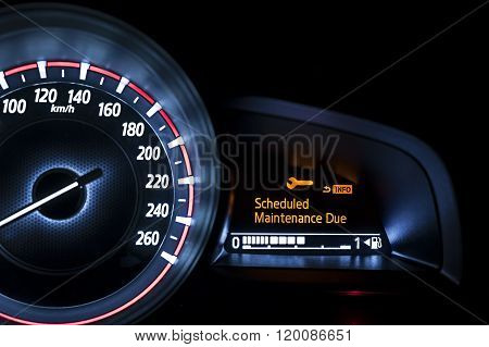 Car Speedometer With Information Display