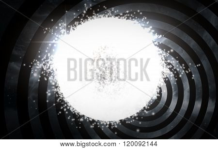 Psychedelic hypnosis swirl universe starscape optical illusion illustration