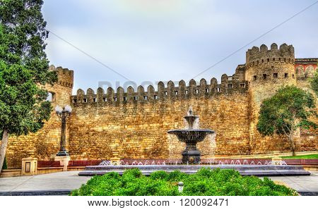 Fountain in Sabir park of Baku