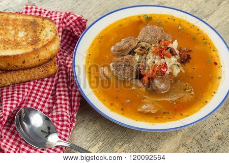 Sausage Rice Tomato Soup