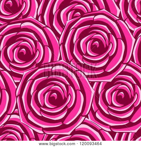 seamless texture, pink roses