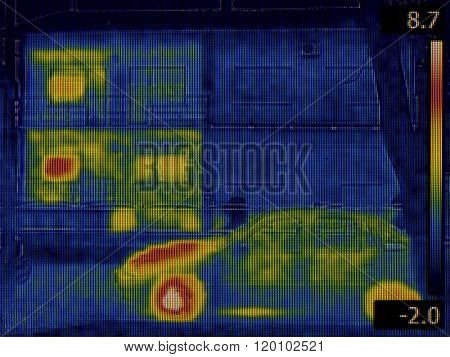 Thermal Image of two Houses