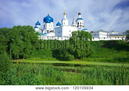 Orthodoxy monastery at Bogolyubovo in summer day. Russia