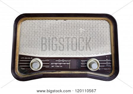Old Radio, Isolated On White Background