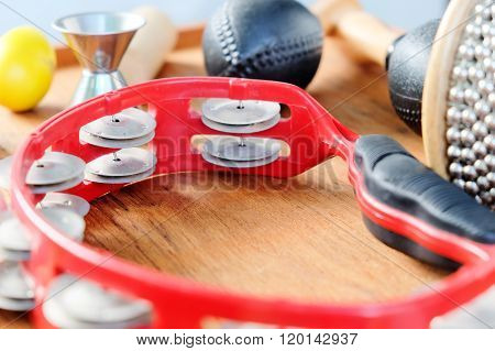 Set of percussion instruments
