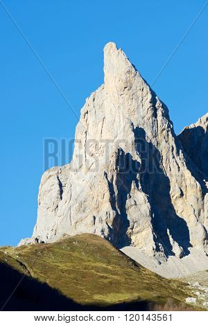 Petite Aiguille Ansabere Peak in Lescun Cirque. Aspe Valley, Pyrenees, France.