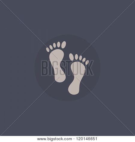 Shoes step print icon. Shoes step print vector concept. Shoes step print icon in flat style
