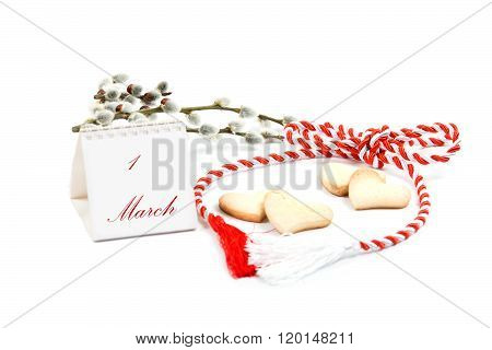 Martisor. 1 March. Soft Focus Low Key Old Master Colors.
