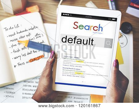 Default Digital tablet Meaning Concept