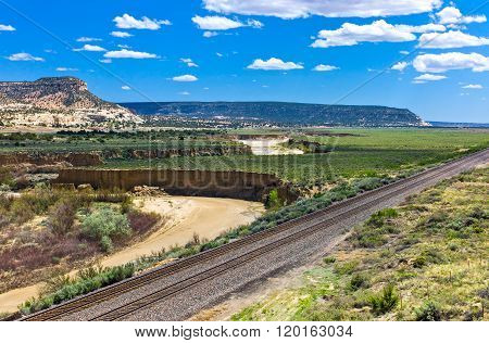 U.S.A., New Mexico, landscapes from the Route 66 between Gallup and Arizona