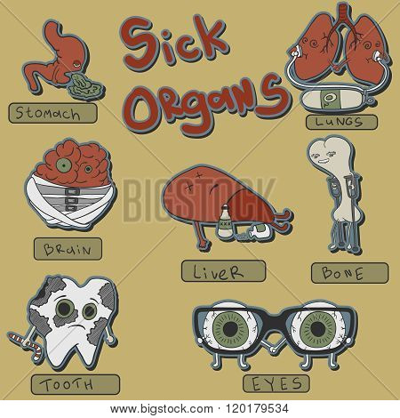 sick organs  set