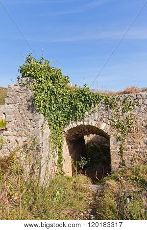 Ruins Of Mogren Fort (1860) Near Budva