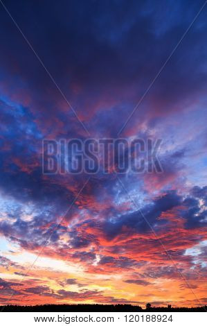 purple clouds, sunset, sin light in clouds, summer clouds