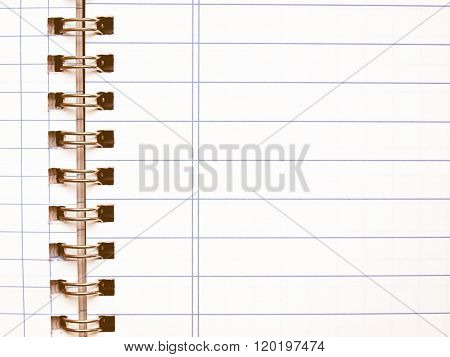 Blank Notebook Page Vintage
