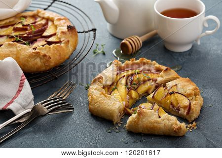 Yogurt and nectarine galette