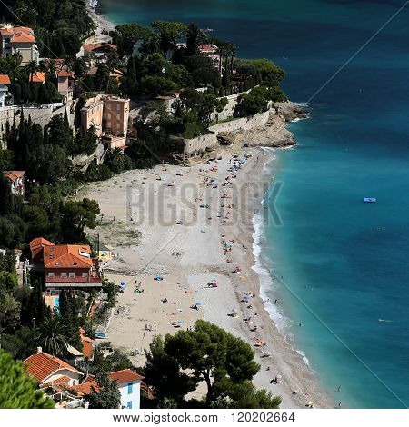 Residential Buildings On Beach Line