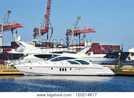 Motor Yacht In Jetty