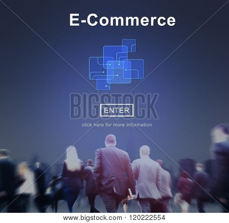 E-Commerce Marketing Online Register Enter Technology Concept