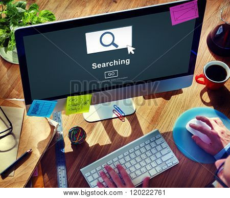 Searching SEO Homepage Navigation Information Concept