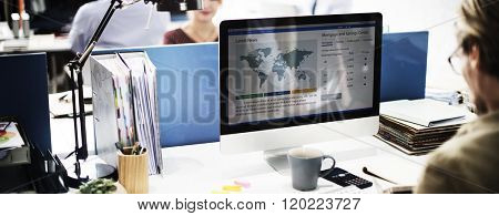 Businessman Working Analysis Technology Concept