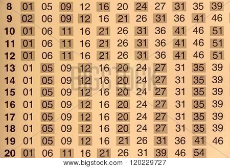 timetable