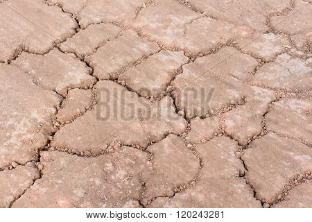 Cracked groundDry land. Cracked ground backgroundDry cracked ground filling the frame as background