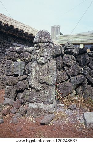 Sculpture Carved of Volcanic Rock