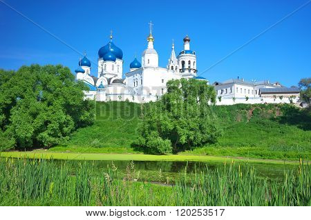 Orthodoxy monastery at Bogolyubovo in summer day. Russia