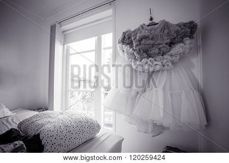 Dress Haning In A Bedroom
