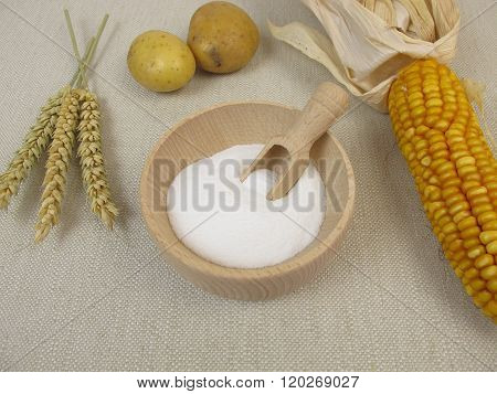 Dextrose from maize, wheat or potatoes