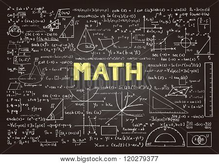 Mathematics On Chalkboard