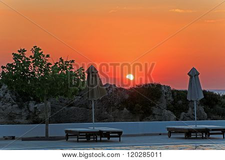 Sunrise on resort