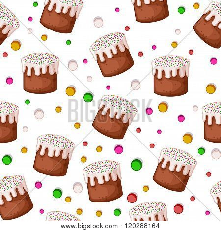 Easter cake background seamless
