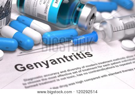 Diagnosis - Genyantritis. Medical Concept.