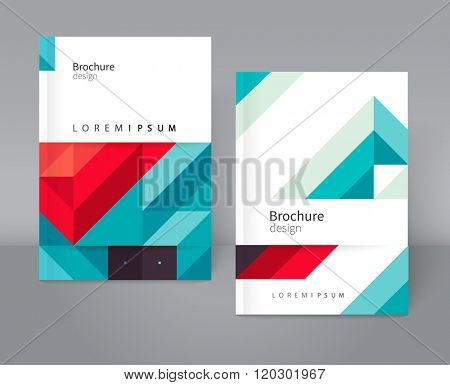 Geometric Absract background. blue and red diagonal lines. Brochure, flyer, poster, template. Cover design. vector-stock  illustration EPS 10