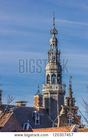 Top Of The Historical Town Hall In Franeker