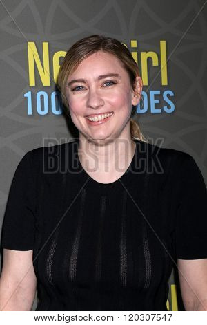 LOS ANGELES - MAR 3:  Elizabeth Meriwether at the New Girl 100th Episode Party at the W Westwood on March 3, 2016 in Westwood, CA